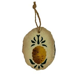 Small Painted Slate Doorknob Wall Hanging Pineapple 5 Inch
